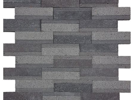 Tesoro Metropolitan Contempo - Basalt Multi Finish Irregular Mosaic Sale