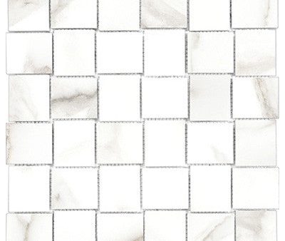 Anatolia Mayfair 2 in. x 2 in. HD Porcelain Basketweave Mosaics - Calacatta Oro (Polished) Fashion