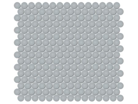 Anatolia - Soho Porcelain - 3 4 in. Penny Round Mosaic - Cloud Blue Glossy Hot on Sale