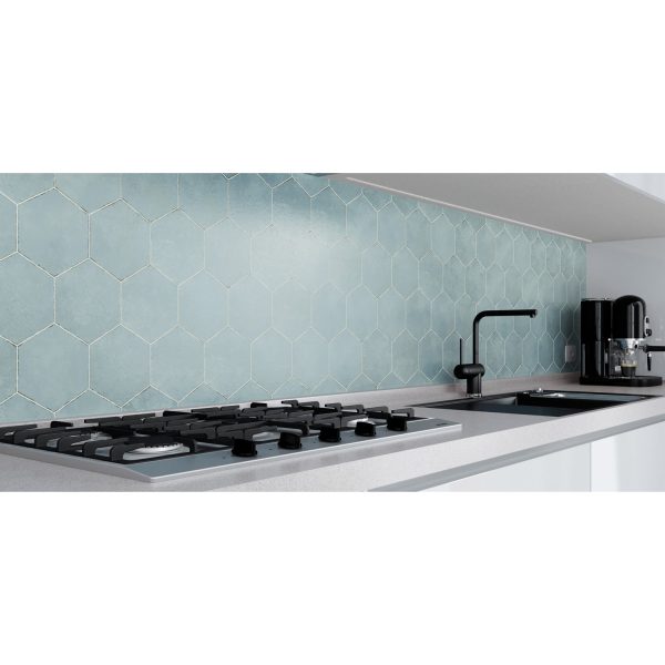 Tesoro - Spring Time Hex Porcelain Tile - Blue Online Hot Sale