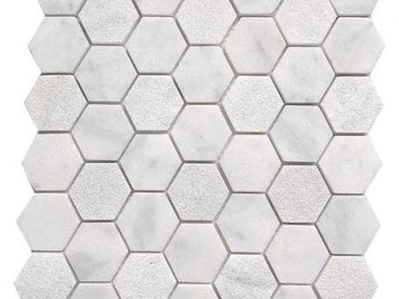 Tesoro Metropolitan Contempo - Carrara Multi Finish 2 in. Hexagon Mosaic Discount