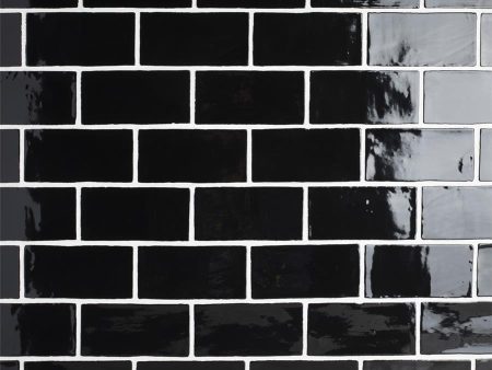 SomerTile - Chester 3  x 6  Subway Tile - Nero Online Sale