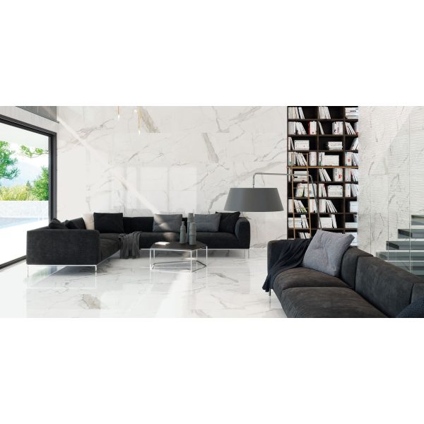 Happy Floors - Statuario 30 in. x 30 in. Rectified Porcelain Tile - (Glossy) Supply