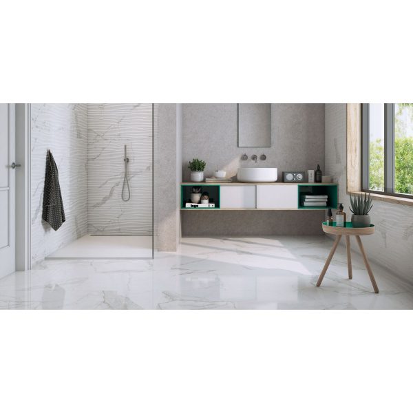 Happy Floors - Statuario 24 in. x 48 in. Rectified Porcelain Tile - (Matte) Hot on Sale