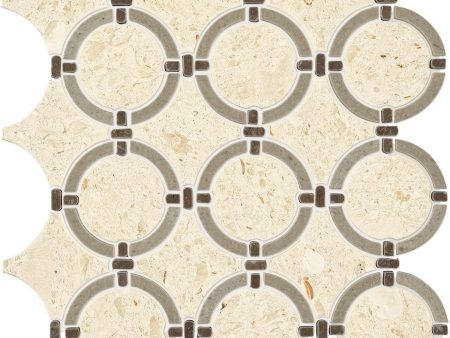 Daltile - Raine Linked Ring Marble Mosaic - DA39 Cumulus Grey Hot on Sale