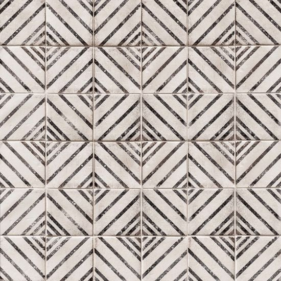 Bedrosians Tile & Stone - Vivace 4  x 4  Decorative Tile - Rice Motif Online Sale