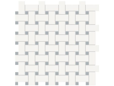 Anatolia - Soho Porcelain Basketweave Mosaic - Cloud Blue Matte Online