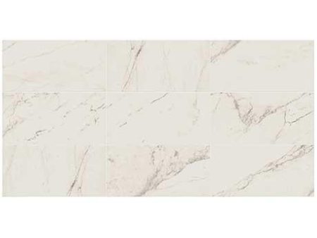 Marazzi - Classentino Marble 12 in. x 24 in. Porcelain Tile - Palazzo White Polished on Sale