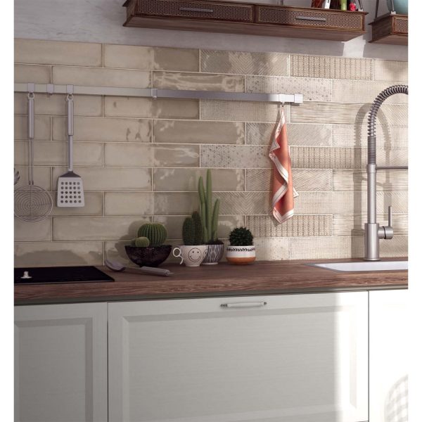 Equipe - Splendours Collection - 3 in. x 12 in. Wall Tile - Cream For Discount