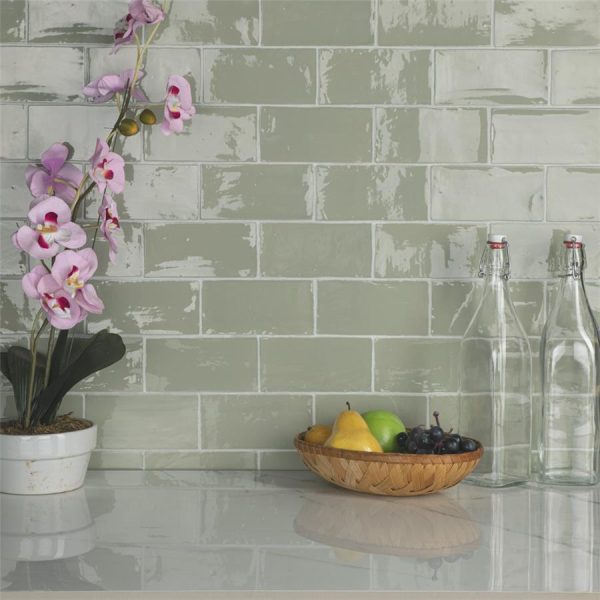 SomerTile - Chester 3  x 6  Subway Tile - Sage For Cheap