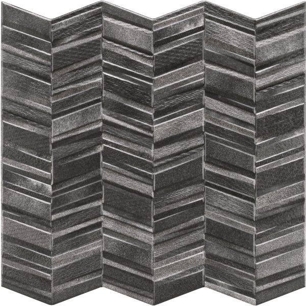 Tesoro - Chevron Porcelain Mosaic - Black Sale