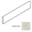 American Olean Mirasol 3 in. x 12 in. Glazed Ceramic Wall Bullnose - Silver Marble Glossy Online Sale