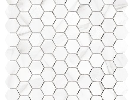 Anatolia Mayfair 1.25 in. x 1.25 in. HD Porcelain Hexagon Mosaics - Volakas Grigio (Polished) Sale