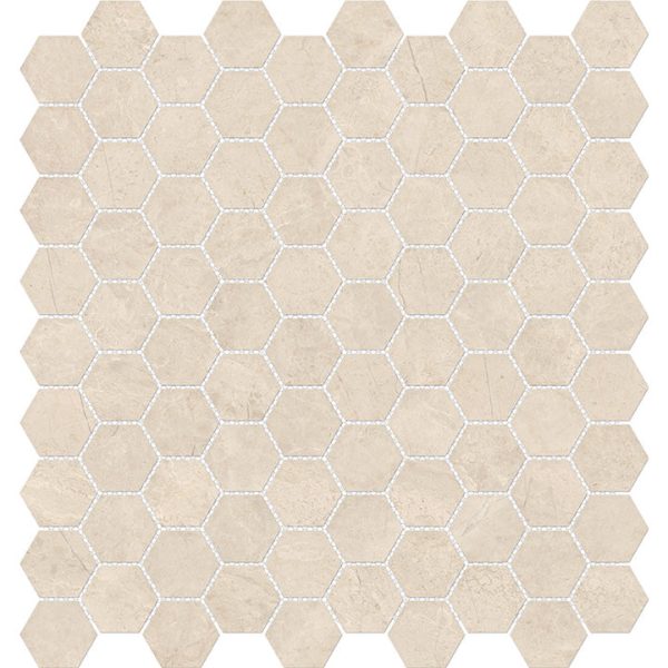 Anatolia Mayfair 1.25 in. x 1.25 in. HD Porcelain Hexagon Mosaics - Allure Ivory (Polished) Supply