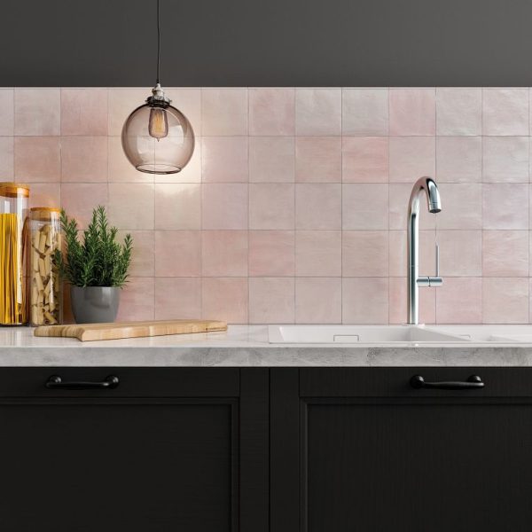 Arizona Tile - Flash 5  x 5  Ceramic Wall Tile - Blush For Sale