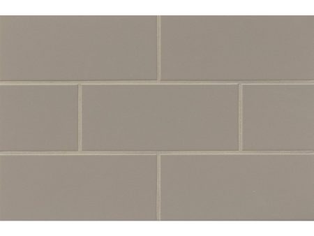 Bedrosians - Traditions 4  x 10  Ceramic Wall Tile - Matte Taupe Supply