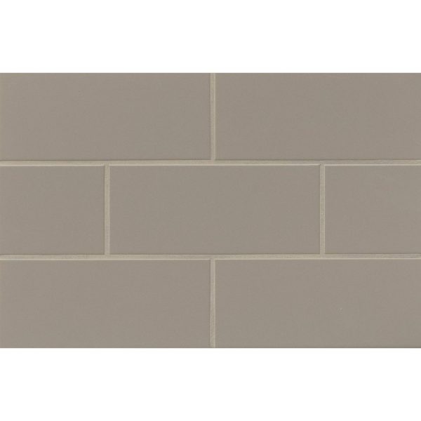 Bedrosians - Traditions 4  x 10  Ceramic Wall Tile - Matte Taupe Supply