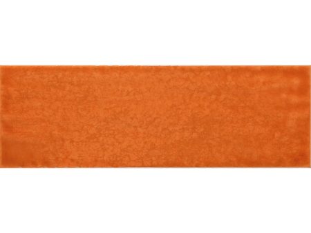 Tesoro - Maiolica 4 in. x 12 in. Ceramic Wall Tile - Arancio Hot on Sale