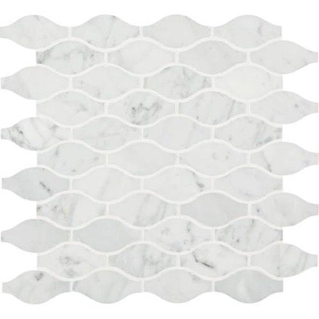 Daltile - Carrara White Marquise 3 in. x 1 1 2 in. Mosaic - Polished Discount