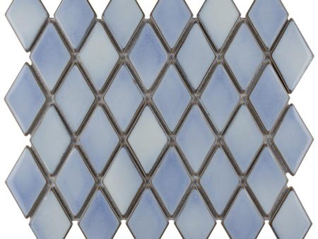 SomerTile - Hudson Kite Porcelain Mosaic - Frost Blue Discount