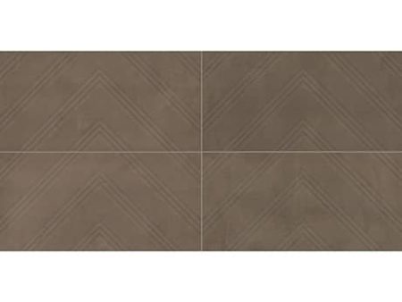 Daltile Chord 12 in. x 24 in. Textured Porcelain Tile - Baritone Brown Fashion