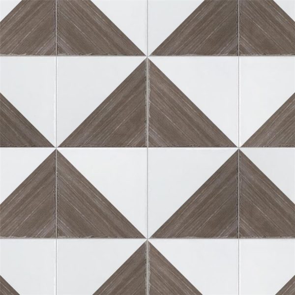 SomerTile - Triangle 6”x 6” Ceramic Wall Tile - Rustique Glossy Brown Discount