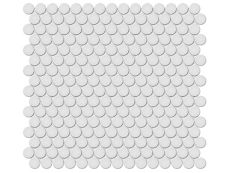 Anatolia - Soho Porcelain - 3 4 in. Penny Round Mosaic - Gallery Grey Glossy Online