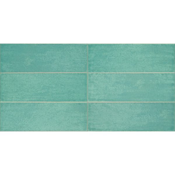 Tesoro - Maiolica 4 in. x 12 in. Ceramic Wall Tile - Acquamarine Discount