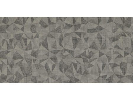 Daltile Fabric Art 12 in. x 24 in. Modern Kaleidoscope - Ashen Steel Prism MK72 Fashion