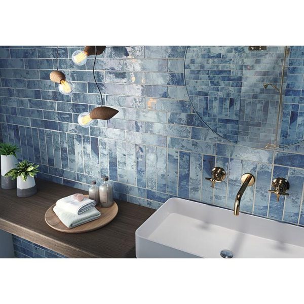 Bellagio Tile - Rain Drops Collection 3  x 12  Wall Tile - Ocean Mist Online