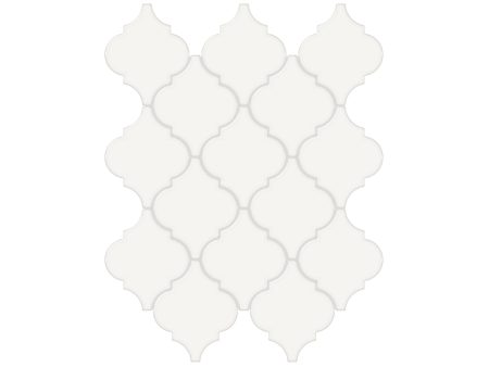 Anatolia - Soho Porcelain - Beveled Arabesque Glazed Mosaic - Canvas White Glossy For Cheap