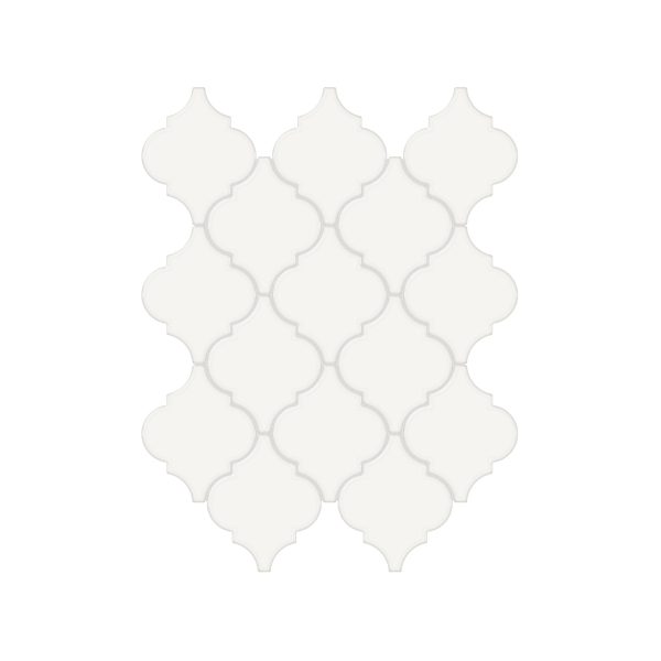 Anatolia - Soho Porcelain - Beveled Arabesque Glazed Mosaic - Canvas White Glossy For Cheap