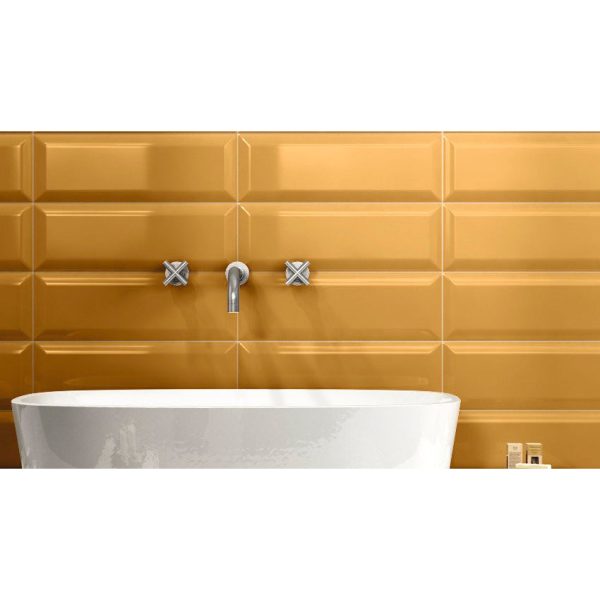 Stonepeak Ceramics - Adamas 4 in. x 12 in. Flavus Porcelain Wall Bullnose on Sale