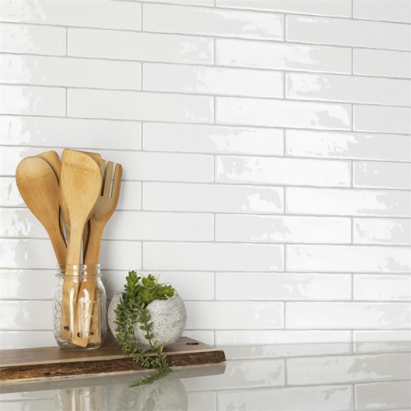 SomerTile - Chester 2  x 10  Subway Tile - Bianco Online Hot Sale