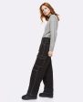 High Waisted Cotton Pant - Black Online Sale