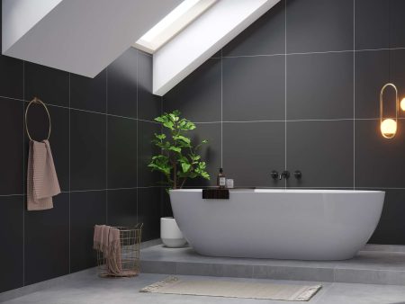 Black 24  x 24  Tile Shower Standard Kit - K2024-M6060 Online Sale