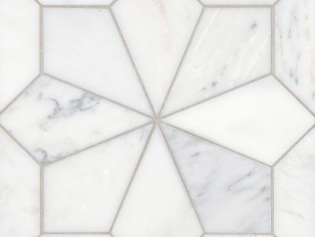 Bedrosians - Blomma Floor & Wall Mosaic - Bianco For Sale