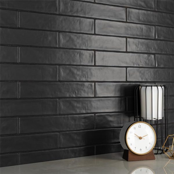 SomerTile - Chester 2  x 10  Subway Tile - Matte Nero Online