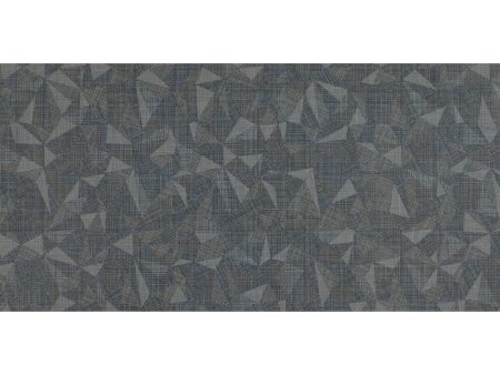 Daltile Fabric Art 12 in. x 24 in. Modern Kaleidoscope - Midnight Steel Prism MK73 Online Sale