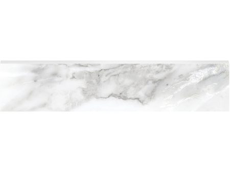 Anatolia - La Marca Glazed Porcelain 3 in. x 12 in. Honed Bullnose - Arabescato For Cheap