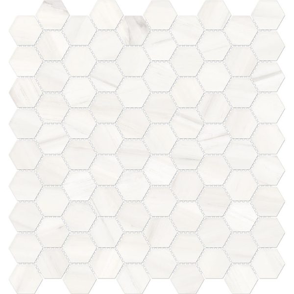 Anatolia Mayfair 1.25 in. x 1.25 in. HD Porcelain Hexagon Mosaics - Suave Bianco (Polished) on Sale