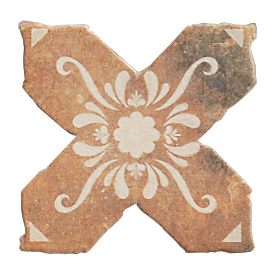 Soci Tile - Terra Cotta Series - 6  x 6  Wall Tile - Cross Temple Fire Online Hot Sale