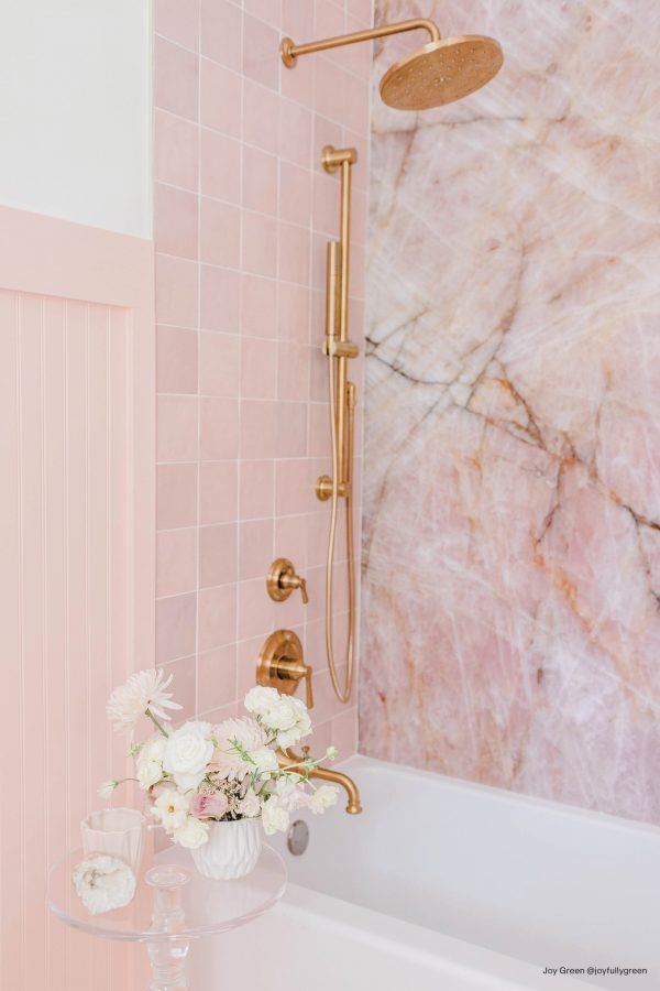 Bedrosians Tile & Stone - Cloe 5  x 5  Wall Tile - Pink Online Hot Sale