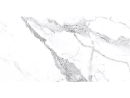 Tesoro - Mayfair 16 in. x 32 in. Porcelain Tile - Statuario Venato Polished Online now