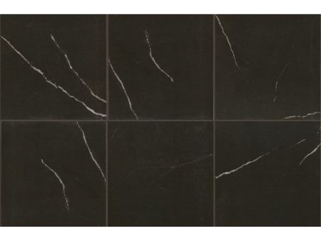 Marazzi - Classentino Marble 24 in. x 24 in. Porcelain Tile - Centurio Black Polished Online now