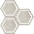 Anatolia - Form HD 7 in. x 8 in. Hexagon Frame Porcelain Tile - Sand Fashion