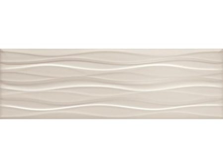 American Olean Visual Impressions Wall Tile - Multi Wave - Beige Online now