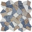 Tesoro Decorative Collection - Ocean Stone Mosaics - Tan White Gray Tumbled Online Hot Sale