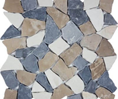 Tesoro Decorative Collection - Ocean Stone Mosaics - Tan White Gray Tumbled Online Hot Sale