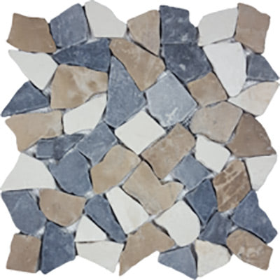 Tesoro Decorative Collection - Ocean Stone Mosaics - Tan White Gray Tumbled Online Hot Sale